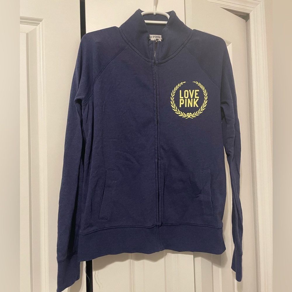 PINK blue zip up